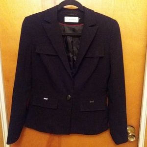 Calvin Klein classic black 4 pocket blazer